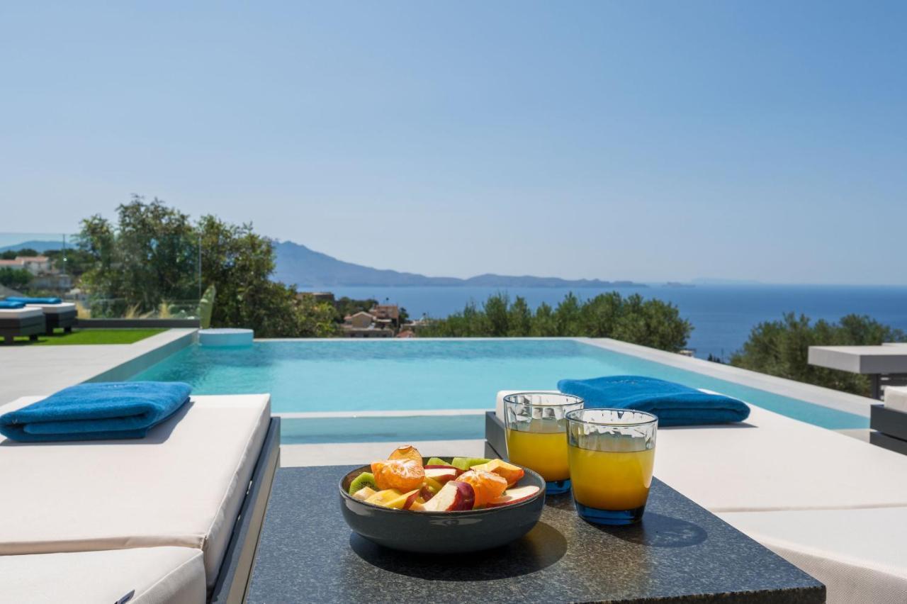 Villa Ekphrasis With Sea View And Jacuzzi Ravdhoukha Exterior photo