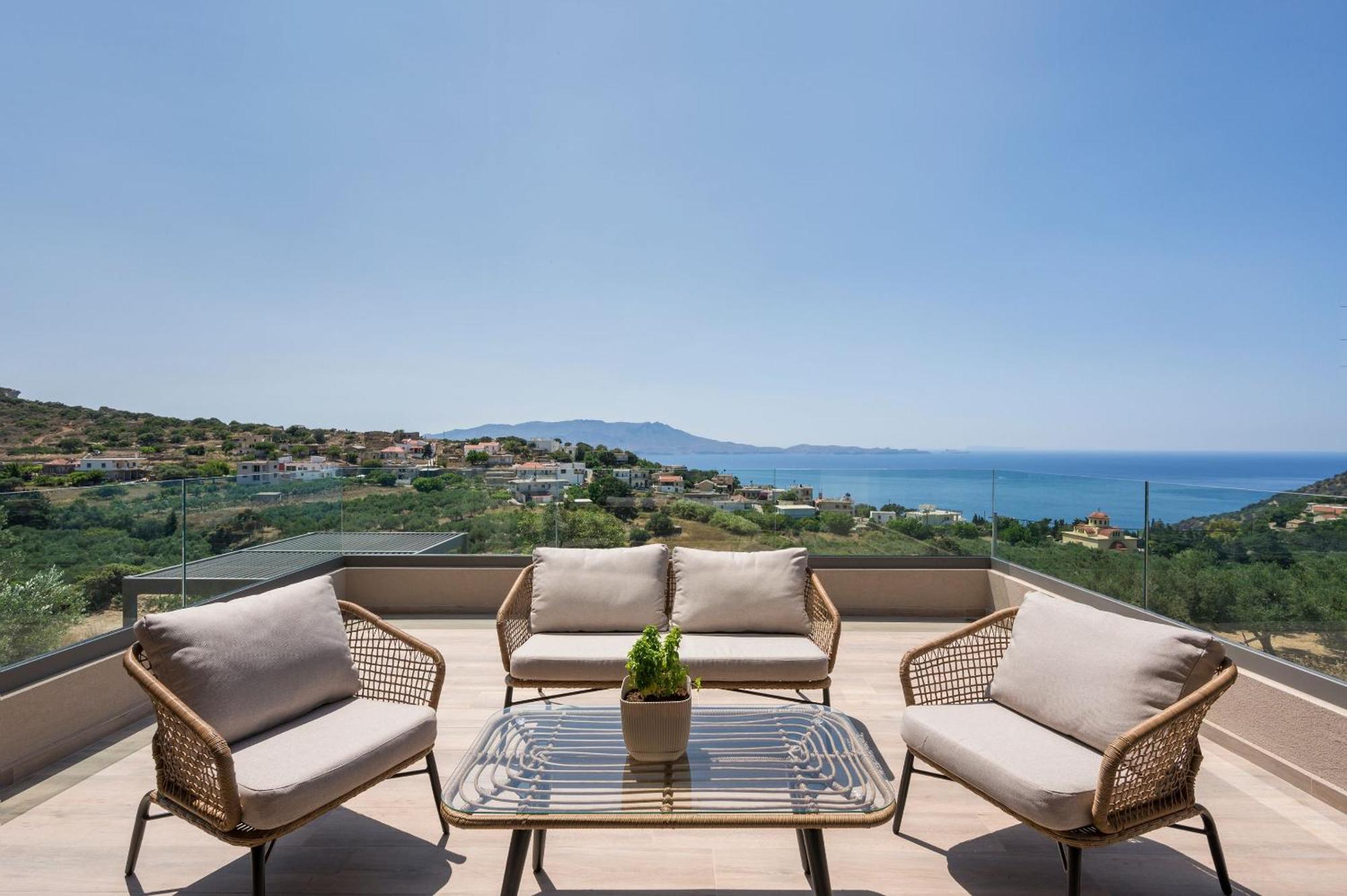 Villa Ekphrasis With Sea View And Jacuzzi Ravdhoukha Exterior photo