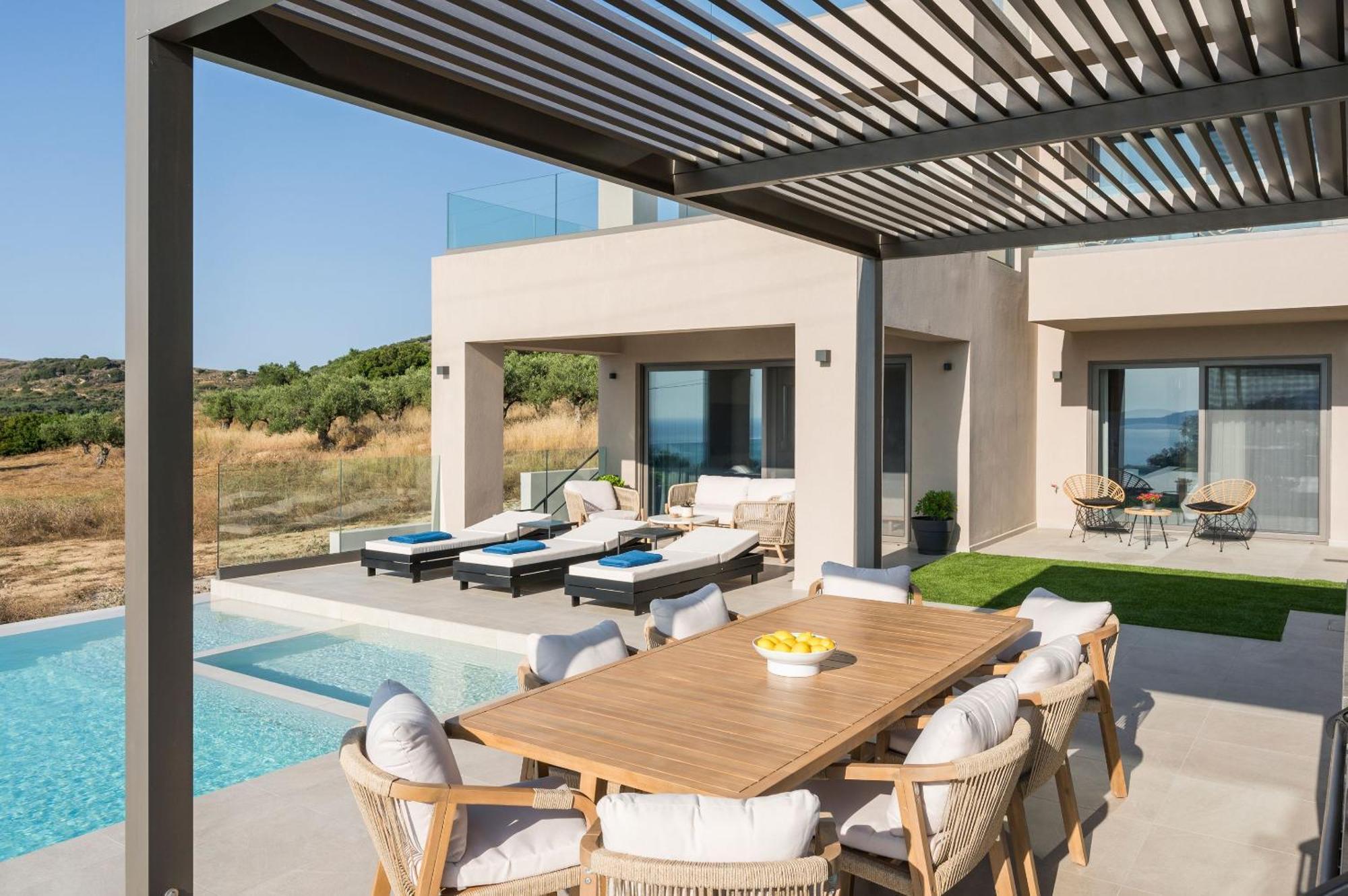 Villa Ekphrasis With Sea View And Jacuzzi Ravdhoukha Exterior photo