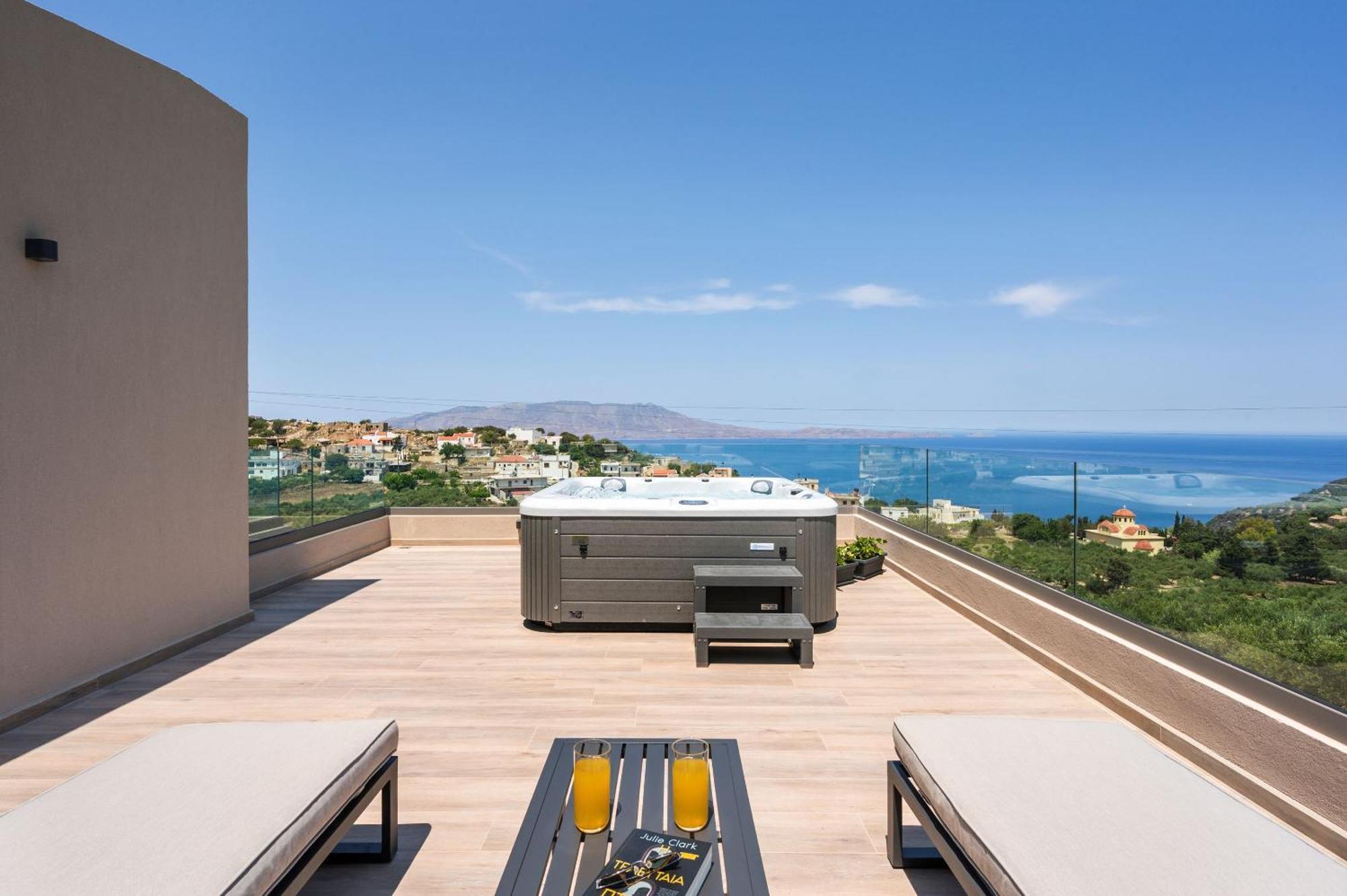 Villa Ekphrasis With Sea View And Jacuzzi Ravdhoukha Exterior photo
