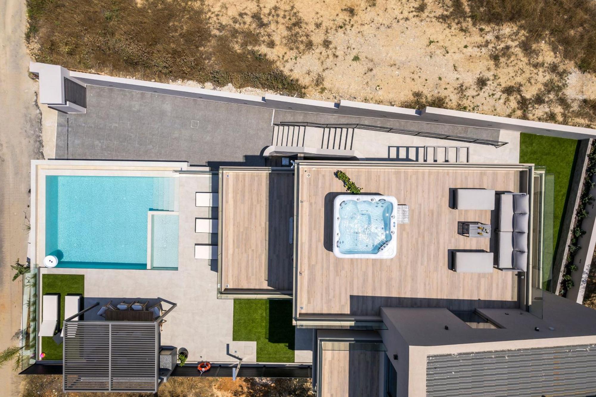 Villa Ekphrasis With Sea View And Jacuzzi Ravdhoukha Exterior photo